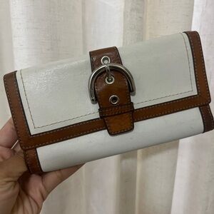 Coach White and Brown Women's Wallet